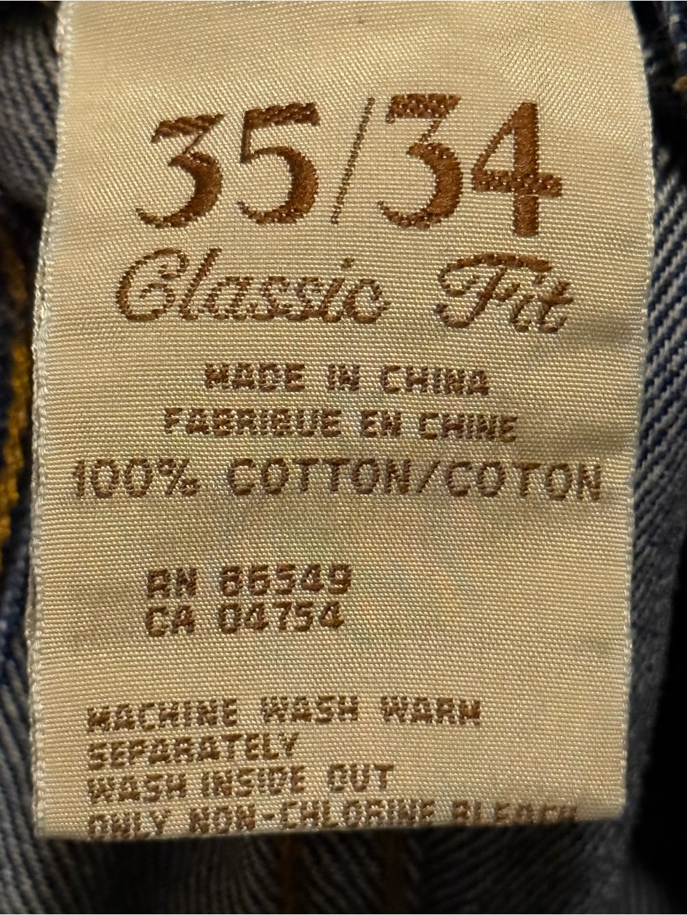 Tommy Bahama Men’s Classic Fit Blue Denim Jeans – Size 35x34 - Picture 9 of 10